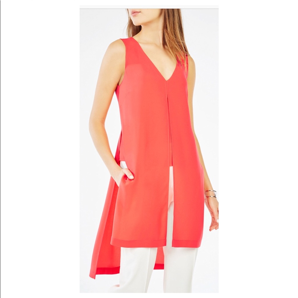 Sleeveless Coral Top